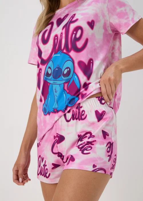 Disney Pink Lilo Graffiti Pyjama Set - Extra small Image 3