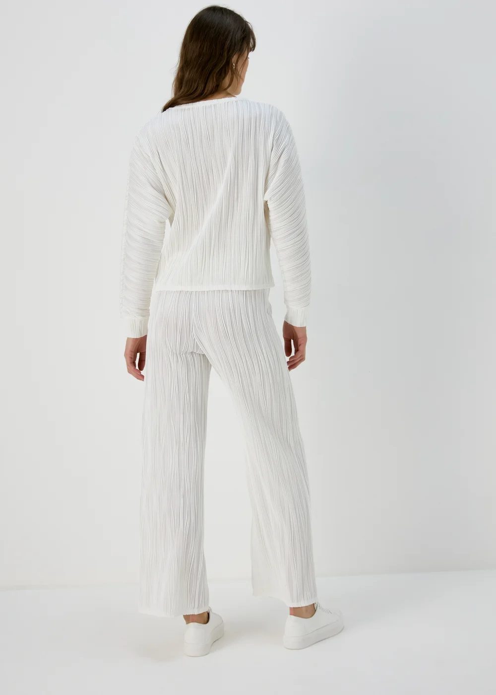 Cream Pleated Trousers - 8 Image 2