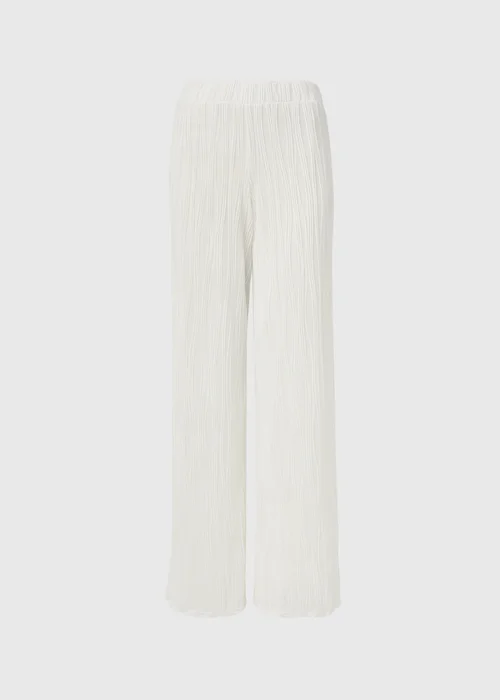 Cream Pleated Trousers - 8 Image 5