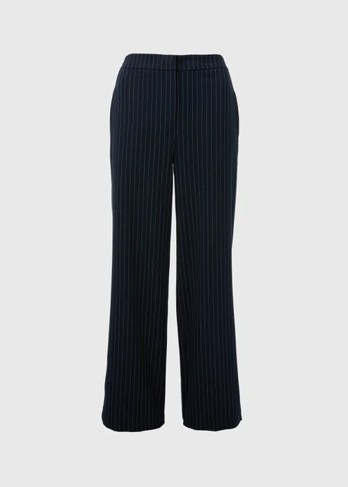 Navy Pinstripe Tailored Trousers - 8 Image 5