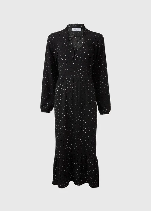 Black Tie Neck Midi Dress - 8 Image 5