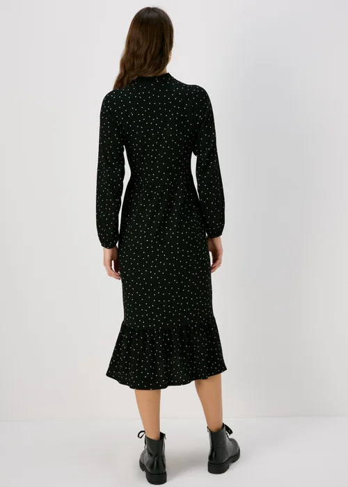 Black Tie Neck Midi Dress - 8 Image 2