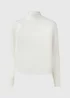 Ivory Rib High Neck Top - Small Image 5
