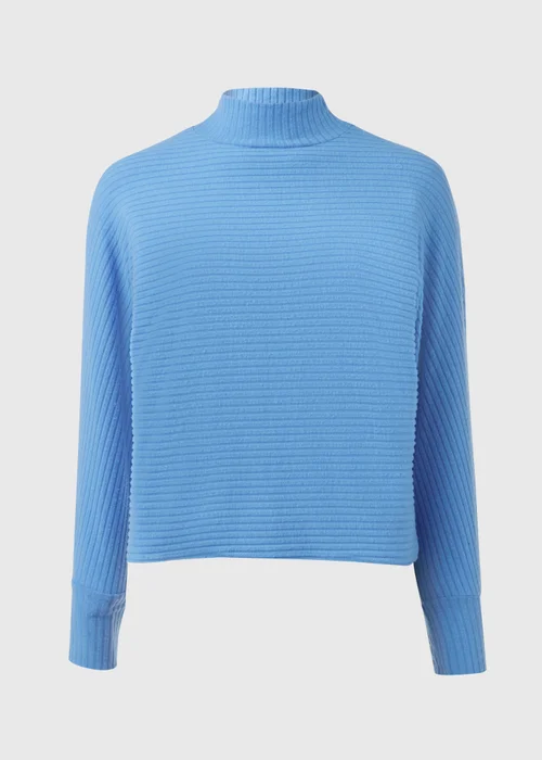 Blue Rib High Neck Top - S Image 5