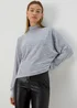 Grey Long Sleeve Dolman Top - Size 8 Image 4