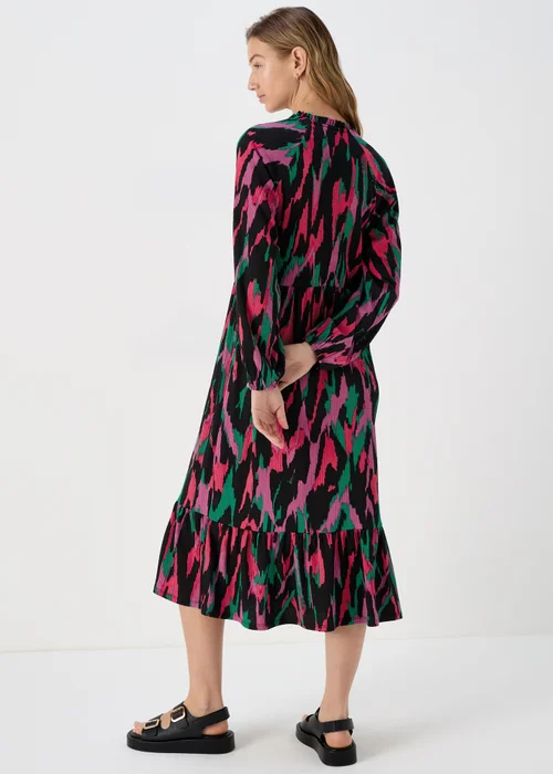Multicolour Tie Neck Midi Dress - 8 Image 2