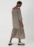 Brown Leopard Print Bardot Dress - 8 Image 2