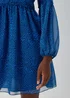 Blue Print Chiffon Mini Dress - 8 Image 3
