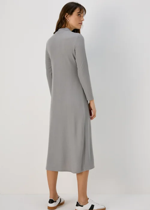 Grey High Neck Swing Dress - 8 Image 2
