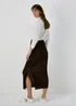 Brown Plisse Midi Skirt - Size 8 Image 2