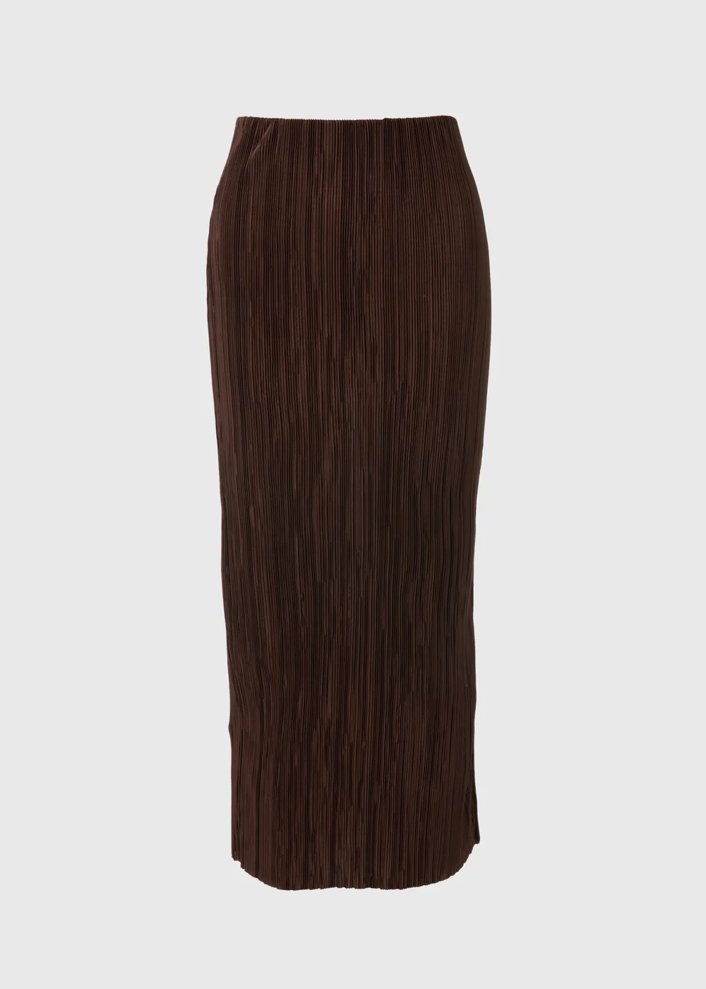 Brown Plisse Midi Skirt - Size 8 Image 5