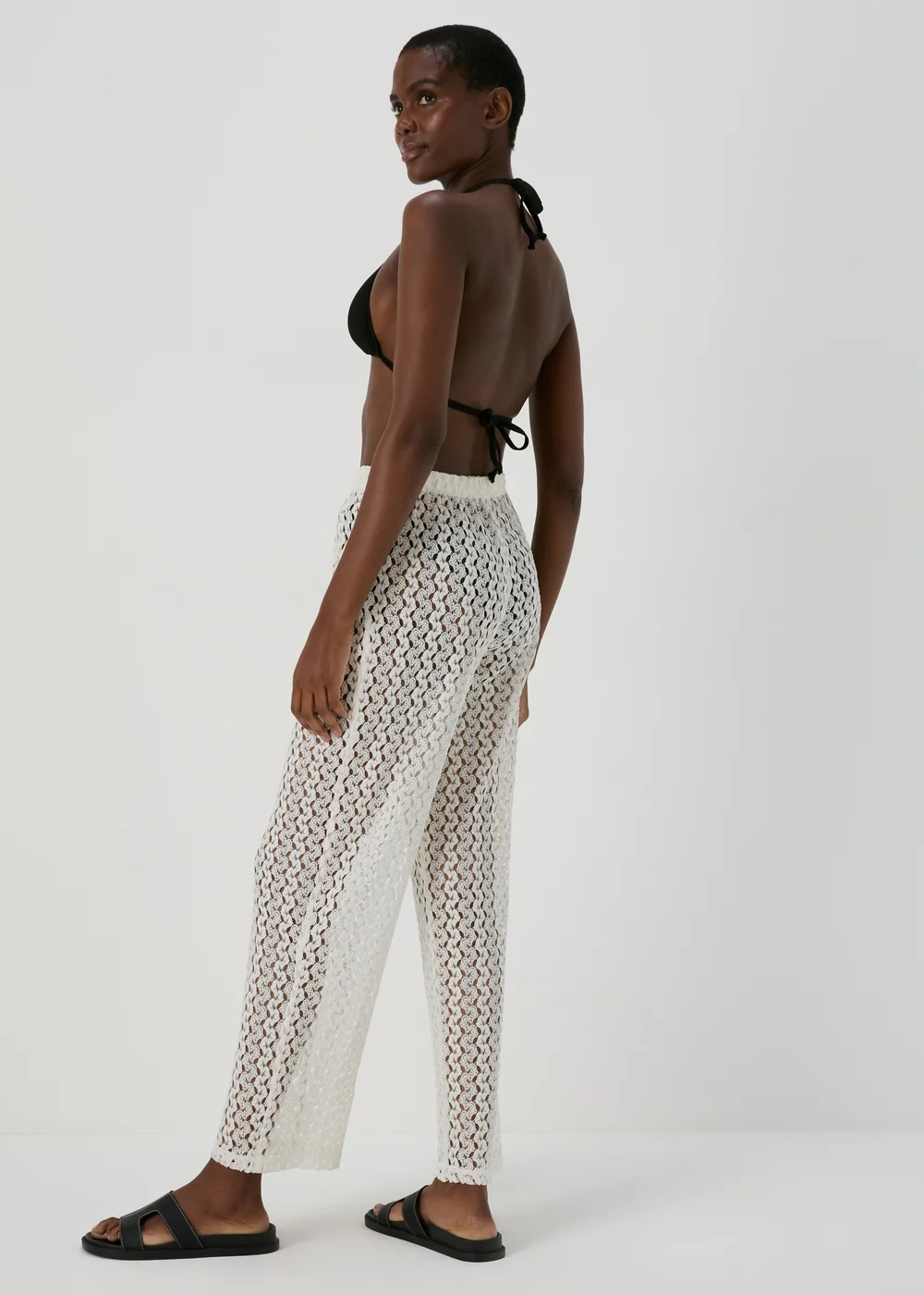 Cream Crochet Trousers - XS Image 2