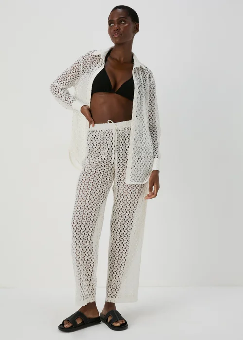Cream Crochet Trousers - XS Image 4