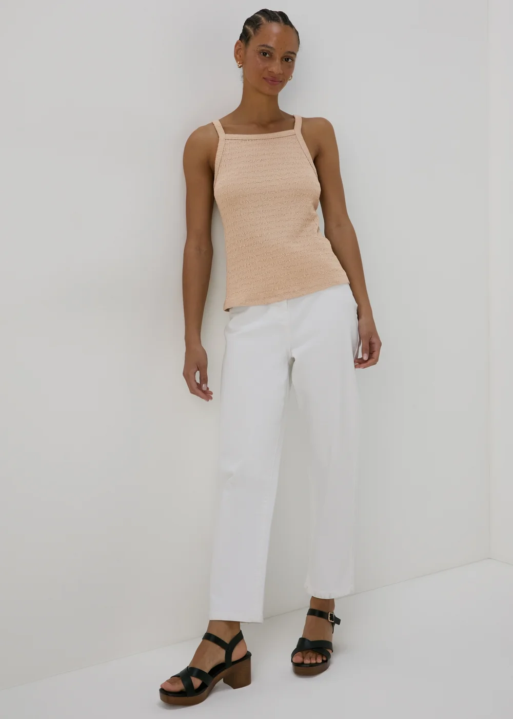 Stone Textured Co Ord Vest - Size 8 Image 4