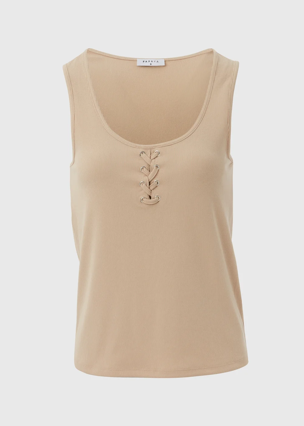 Beige Scoop Neck Vest - Size 8 Image 5
