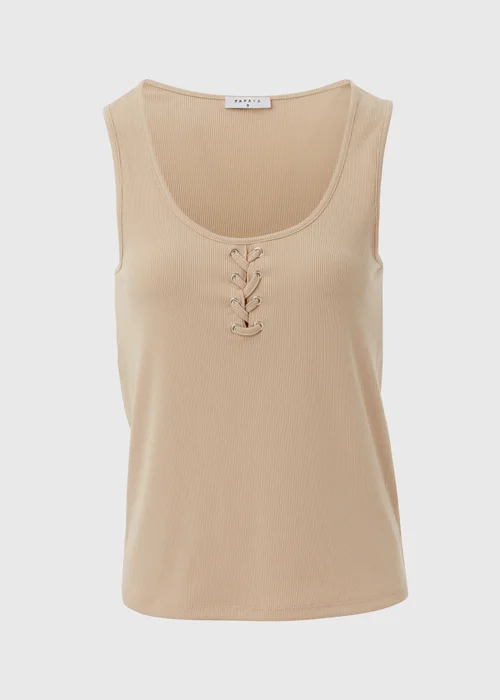 Beige Scoop Neck Vest - Size 8 Image 5