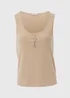 Beige Scoop Neck Vest - Size 8 Image 5