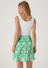 Green Tiered Mini Skirt - Size 8 Image 2