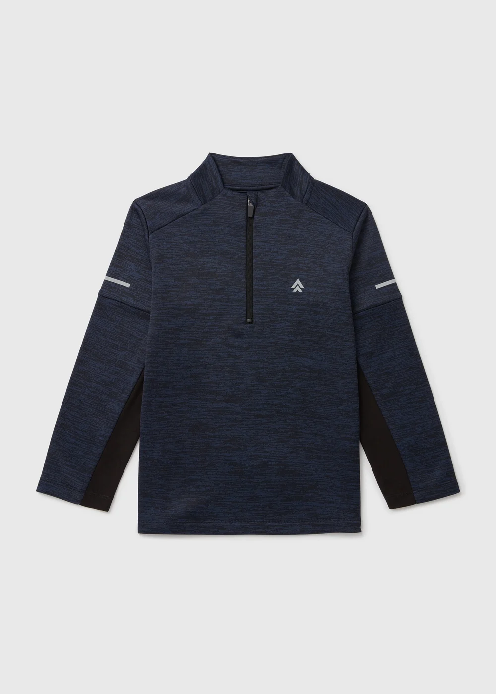 Boys Navy Sporty Half Zip Top (7-13yrs) - 7 Yrs Image 1