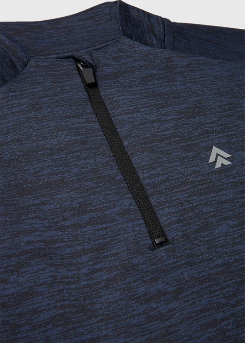Boys Navy Sporty Half Zip Top (7-13yrs) - 7 Yrs Image 2