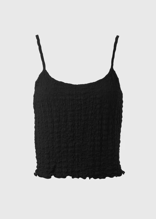 Black Plain Textured Co Ord Top - 8 Image 5