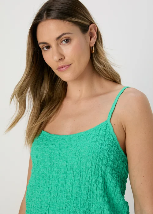 Green Plain Textured Co Ord Top - 8 Image 3