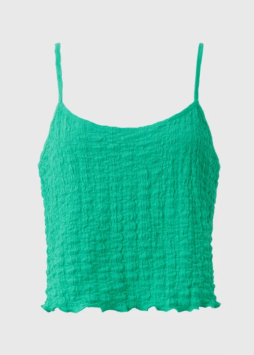 Green Plain Textured Co Ord Top - 8 Image 5