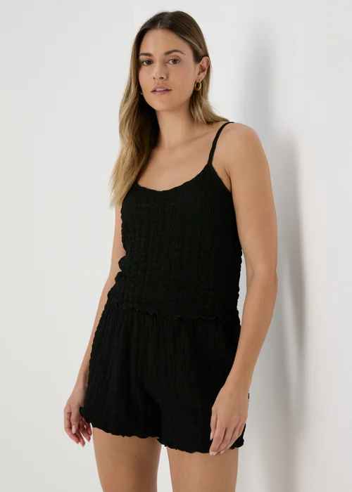 Black Plain Co Ord Shorts - 8 Image 1
