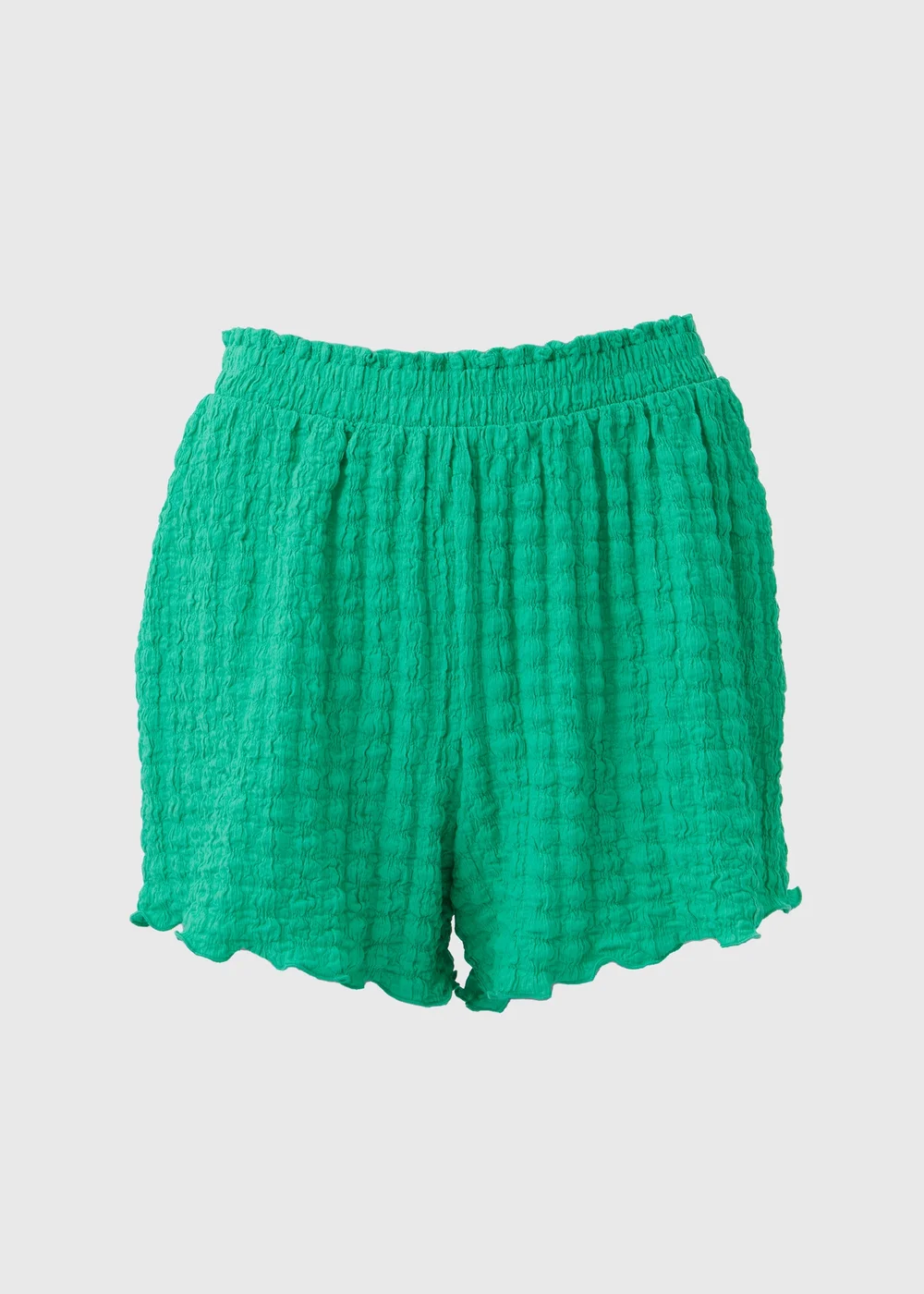 Green Textured Co Ord Shorts - 8 Image 5
