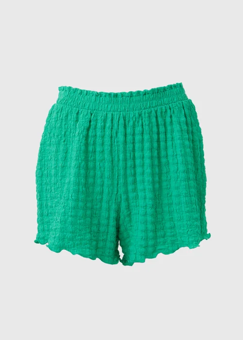 Green Textured Co Ord Shorts - 8 Image 5