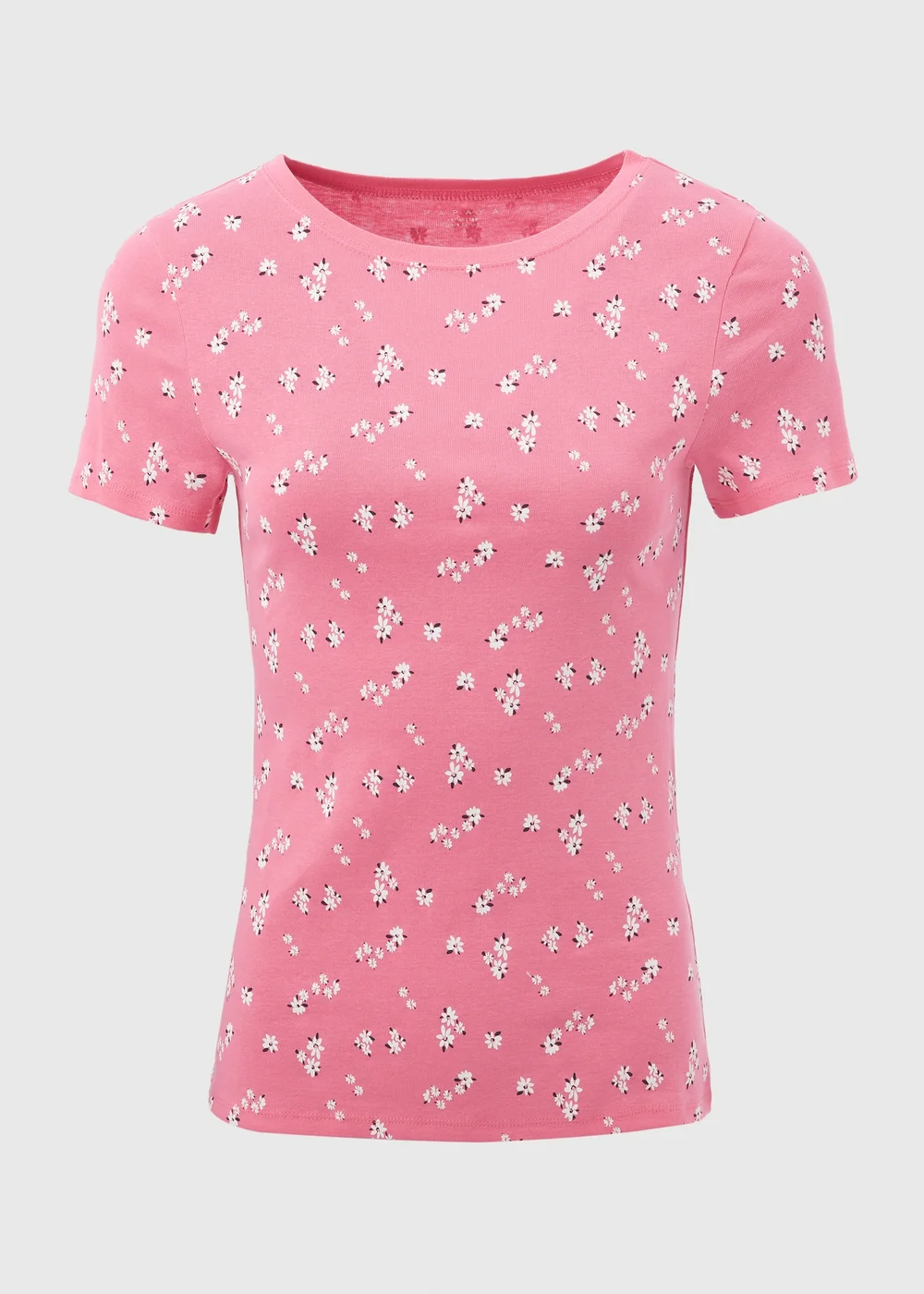 Pink Floral Print T-Shirt - 8 Image 5