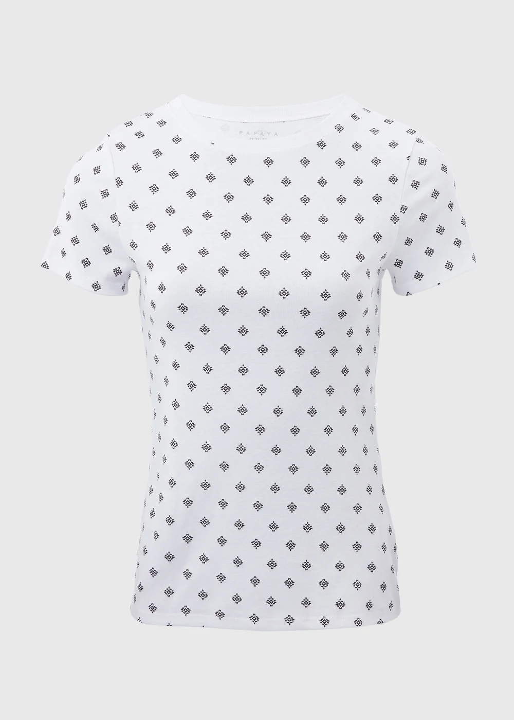 White Aztec Print T-Shirt - 8 Image 5