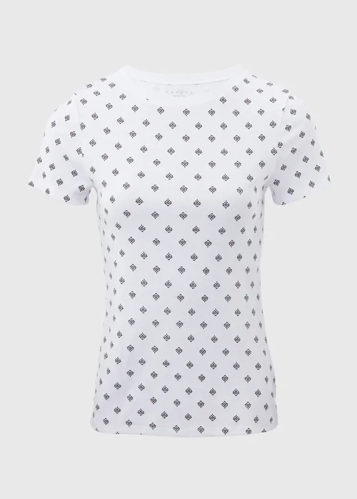 White Aztec Print T-Shirt - 8 Image 5
