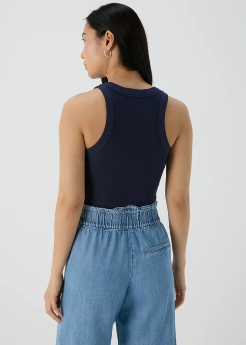 Navy High Neck Vest - 8 Image 2