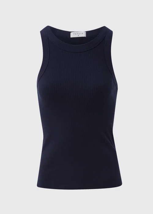 Navy High Neck Vest - 8 Image 5