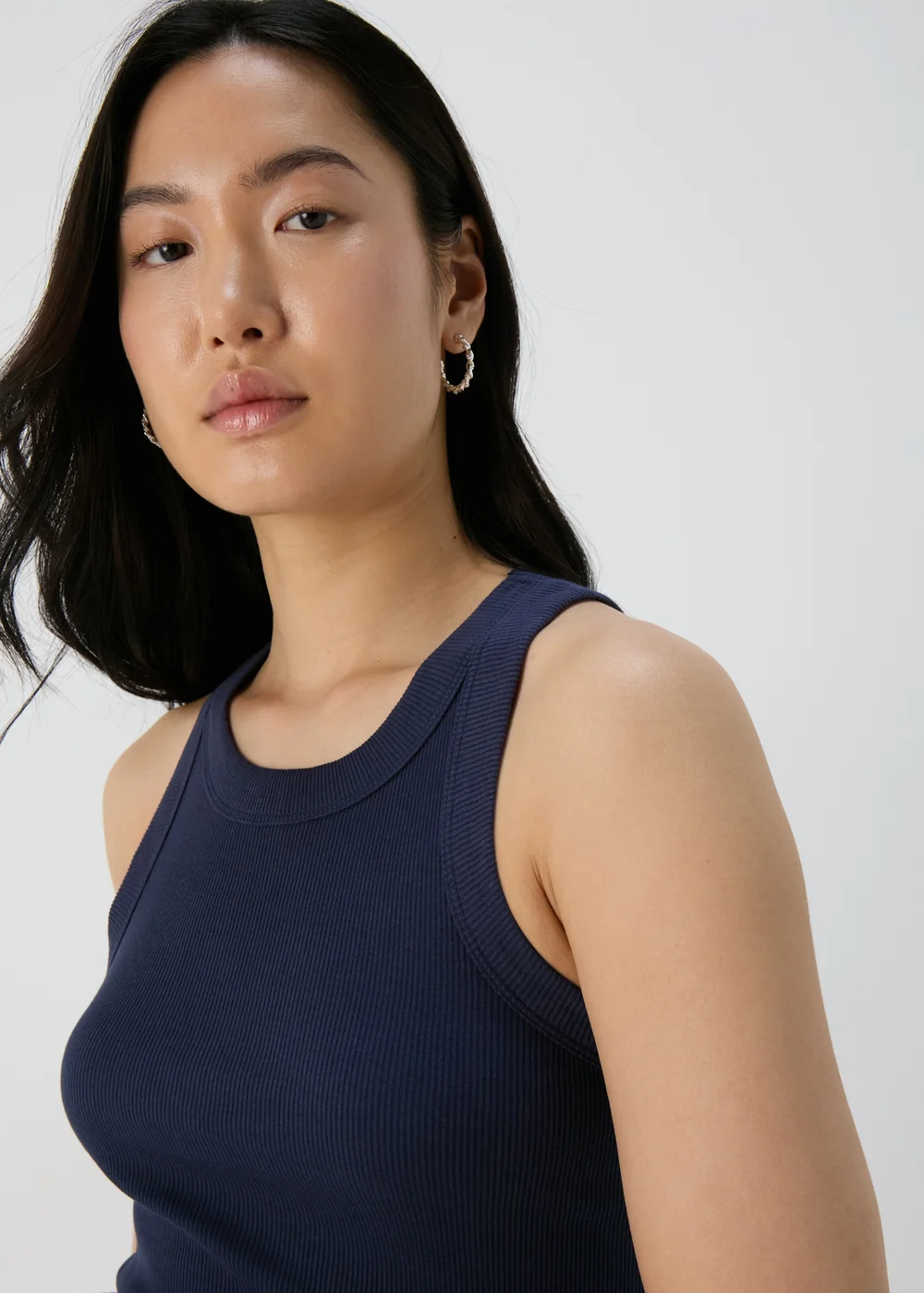Navy High Neck Vest - 8 Image 3