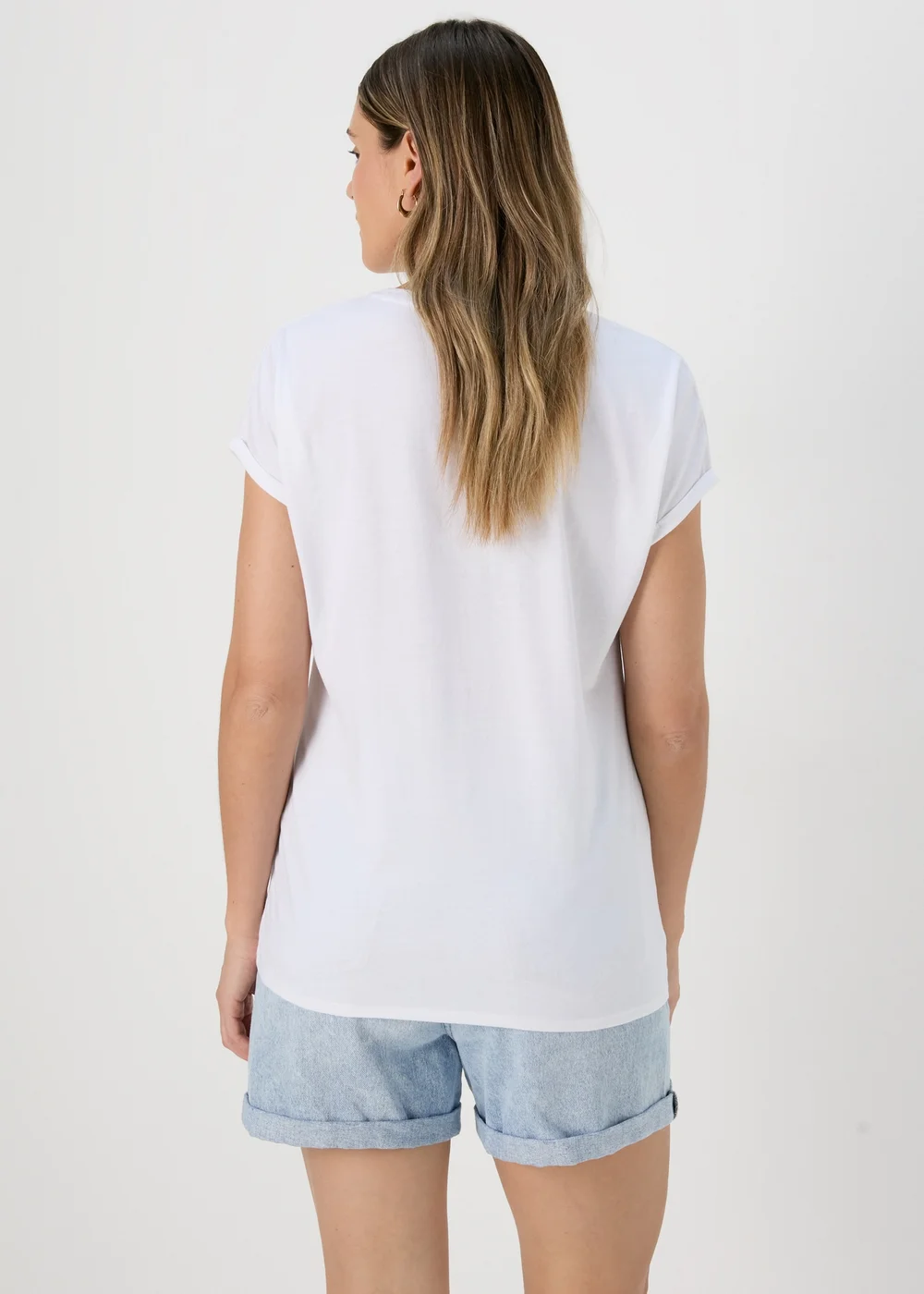 White Floral Print Slogan T-Shirt - S Image 2