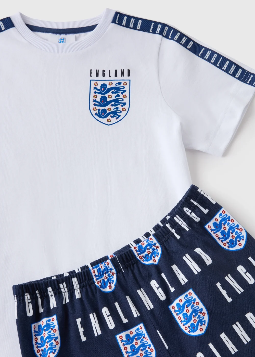 Kids Navy England Football Pyjama Set (4-13yrs) - Age 4 Years Image 2