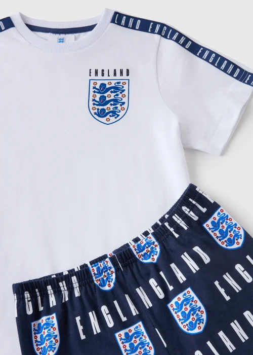 Kids Navy England Football Pyjama Set (4-13yrs) - Age 4 Years Image 2