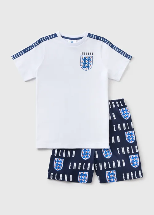 Kids Navy England Football Pyjama Set (4-13yrs) - Age 4 Years Image 1