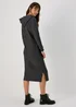 Grey Hooded Ribbed Dress - S Image 2