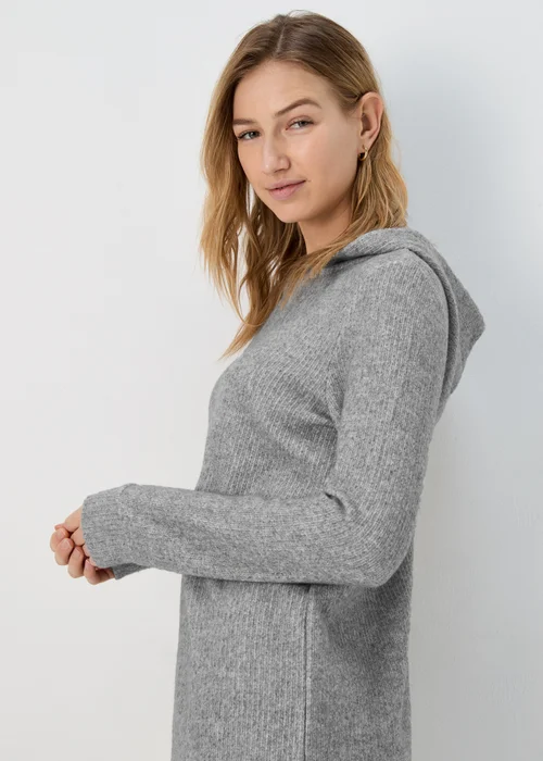 Hooded Grey Pullover Dress - S Image 3