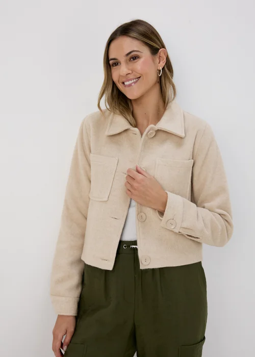 Oatmeal Pocket Detail Boxy Jacket - 8 Image 3