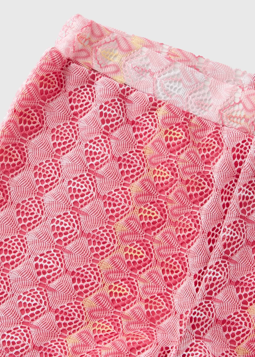 Girls Pink Lace Shorts (7-15yrs) - Age 7 Years Image 2