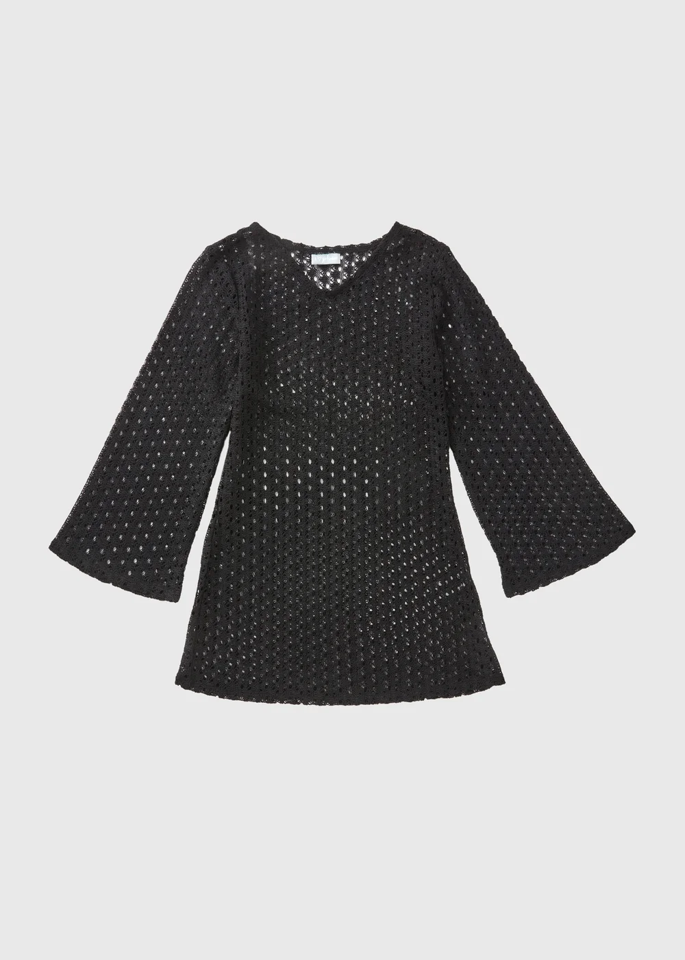 Girls Black Lace Kaftan (7-15yrs) - 7 Yrs Image 1