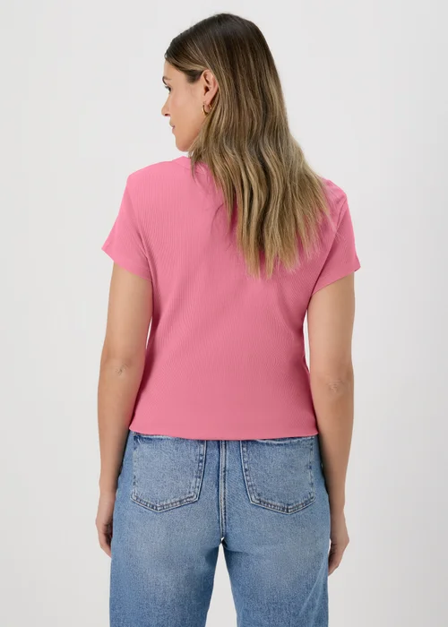 Pink Ribbed T-Shirt - 8 Image 2