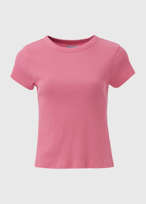 Pink Ribbed T-Shirt - 8 Image 5