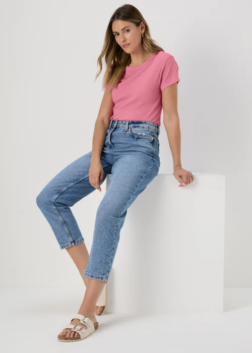 Pink Ribbed T-Shirt - 8 Image 4