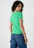 Green Ribbed T-Shirt - Size 8 Image 2