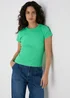 Green Ribbed T-Shirt - Size 8 Image 1